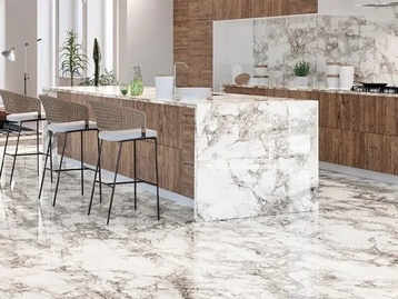 Arabescato Marble White Full Lap гранитогрес
